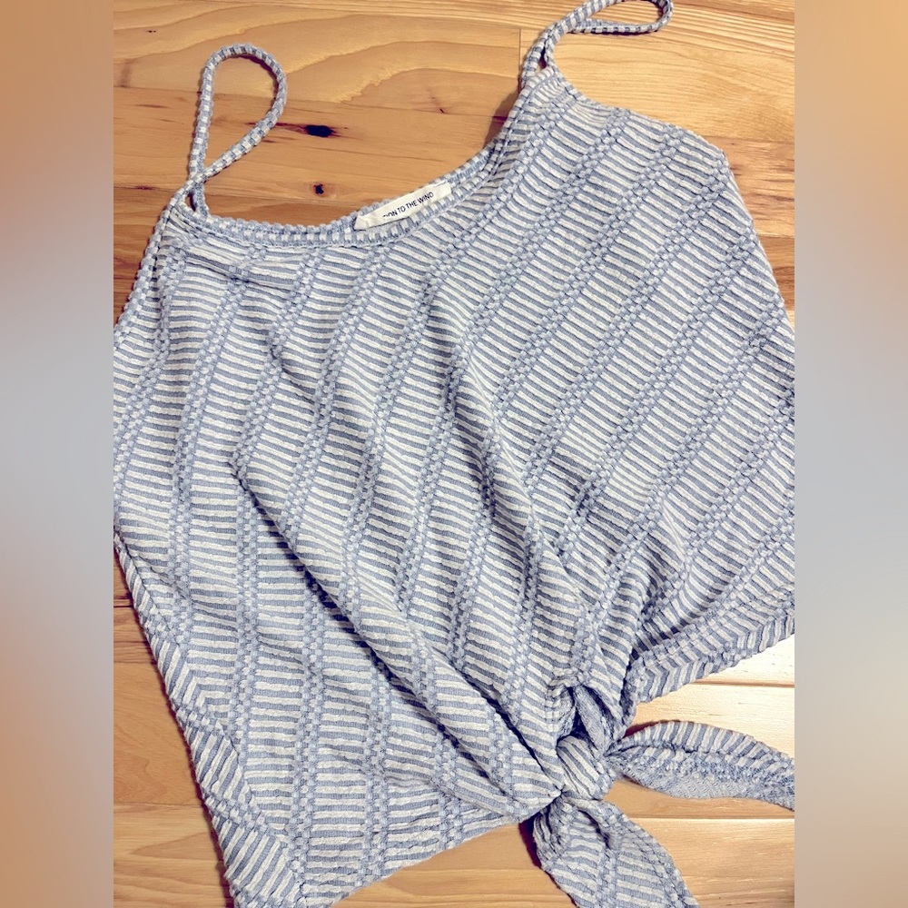 Cropped striped tank